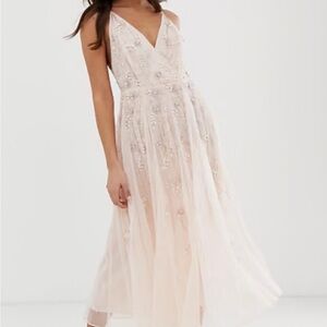 ASOS Cream Floral Maxi Dress